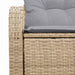 Tuinbank met kussen Beige 124 x 62 x 69cm poly rattan