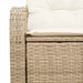 Tuinbank met kussen Beige 124 x 62 x 69cm poly rattan