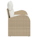 Tuinbank met kussen Beige 124 x 62 x 69cm poly rattan