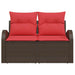 Tuinbank Bruin 124 x 62 x 85 cm poly rattan