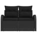 Tuinbank met kussen Zwart 124 x 62 x 69cm poly rattan
