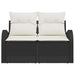 Tuinbank met kussen Zwart 124 x 62 x 69cm poly rattan