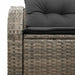 Tuinbank met kussen Grijs 124 x 62 x 69cm poly rattan