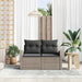 Tuinbank met kussen Grijs 124 x 62 x 69cm poly rattan