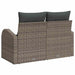 Tuinbank met kussen Grijs 124 x 62 x 69cm poly rattan