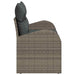 Tuinbank met kussen Grijs 124 x 62 x 69cm poly rattan