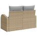 Tuinbank met kussen Beige 124 x 62 x 69cm poly rattan
