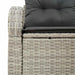 Tuinbank met kussen Lichtgrijs 124 x 62 x 69cm poly rattan