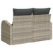 Tuinbank met kussen Lichtgrijs 124 x 62 x 69cm poly rattan