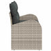 Tuinbank met kussen Lichtgrijs 124 x 62 x 69cm poly rattan