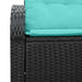 Tuinbank Zwart 124 x 62 x 85 cm poly rattan