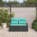 Tuinbank Zwart 124 x 62 x 85 cm poly rattan