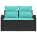 Tuinbank Zwart 124 x 62 x 85 cm poly rattan