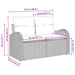 Tuinbank Zwart 124 x 62 x 85 cm poly rattan