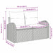 Tuinbank met kussen Zwart 124 x 62 x 69cm poly rattan