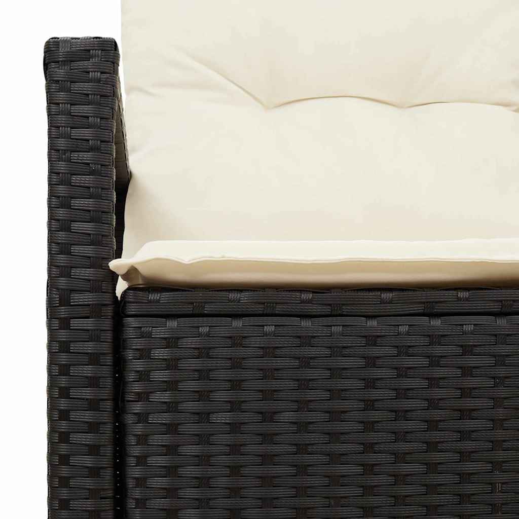 Tuinbank met kussen 120 x 62 x 69 cm poly rattan