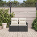 Tuinbank met kussen 120 x 62 x 69 cm poly rattan