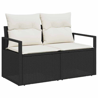Tuinbank met kussen 120 x 62 x 69 cm poly rattan