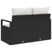 Tuinbank met kussen 120 x 62 x 69 cm poly rattan