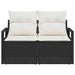 Tuinbank met kussen 120 x 62 x 69 cm poly rattan