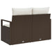 Tuinbank met kussen 120 x 62 x 69 cm poly rattan