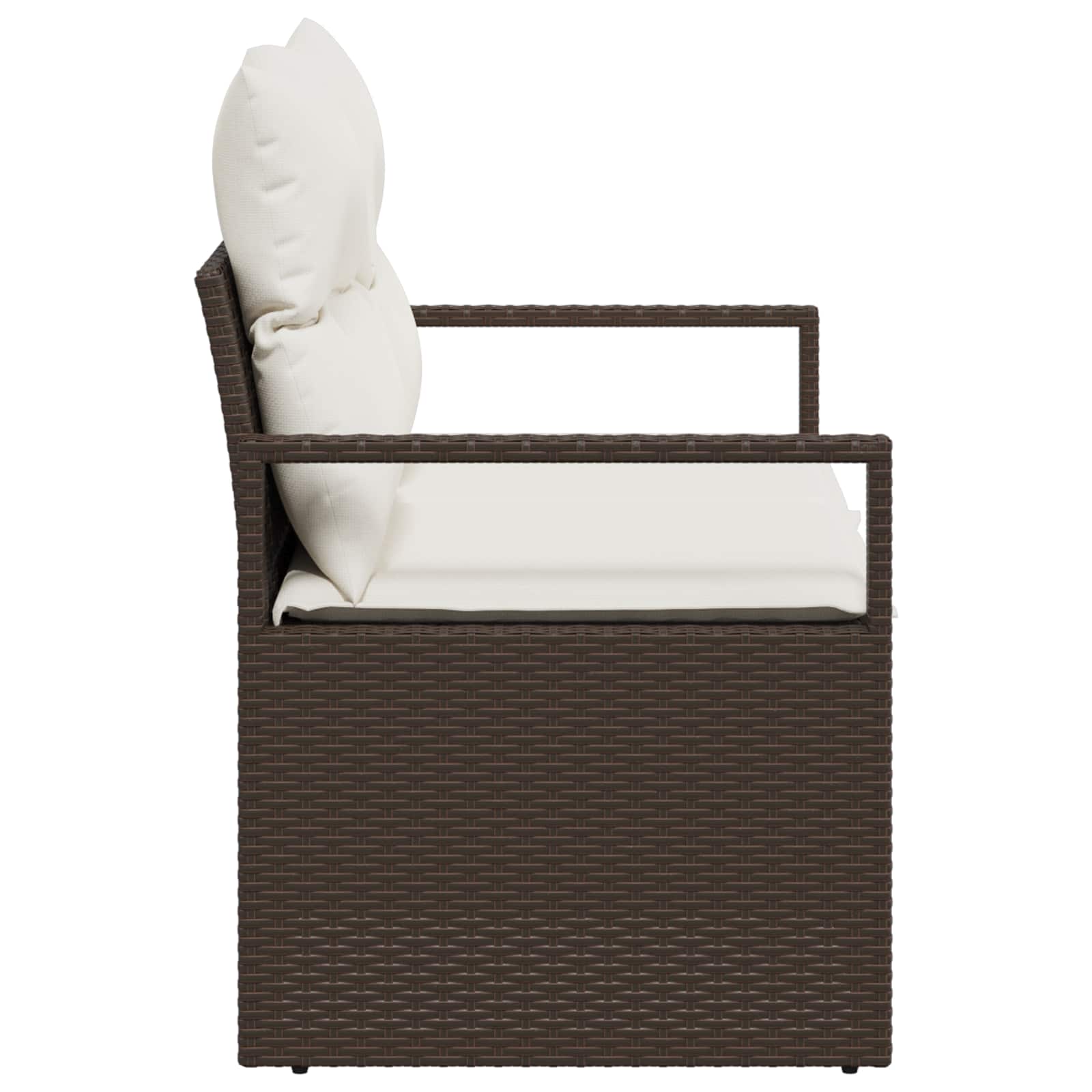 Tuinbank met kussen 120 x 62 x 69 cm poly rattan