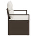 Tuinbank met kussen 120 x 62 x 69 cm poly rattan
