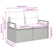 Tuinbank met kussen 120 x 62 x 69 cm poly rattan