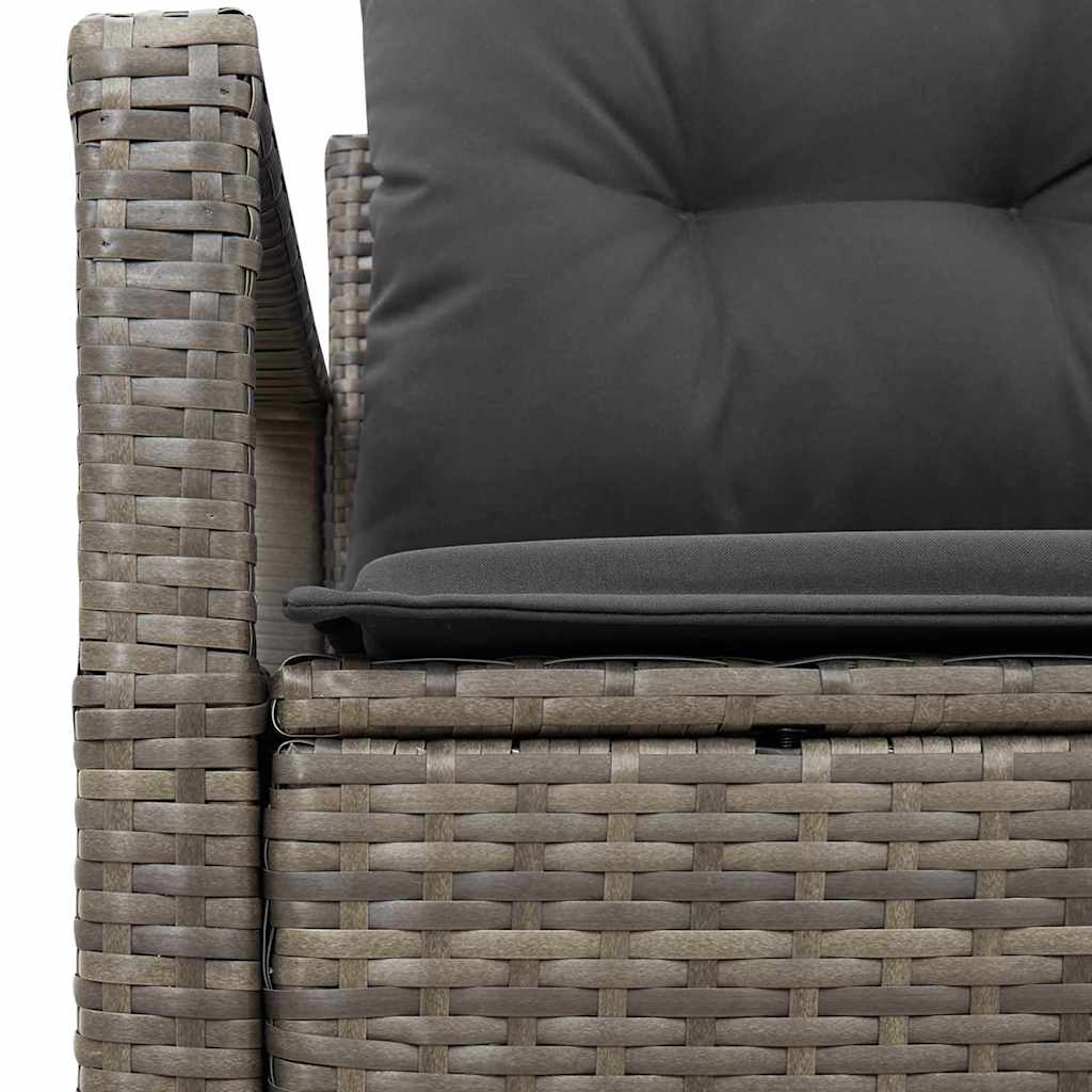 Tuinbank met kussen 120 x 62 x 69 cm poly rattan