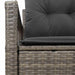 Tuinbank met kussen 120 x 62 x 69 cm poly rattan