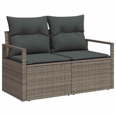Tuinbank met kussen 120 x 62 x 69 cm poly rattan