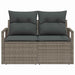 Tuinbank met kussen 120 x 62 x 69 cm poly rattan