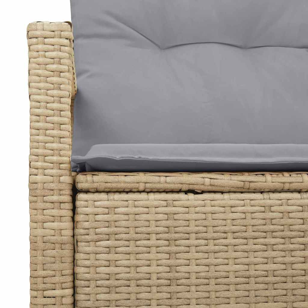 Tuinbank met kussen 120 x 62 x 69 cm poly rattan