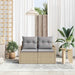 Tuinbank met kussen 120 x 62 x 69 cm poly rattan