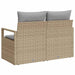 Tuinbank met kussen 120 x 62 x 69 cm poly rattan