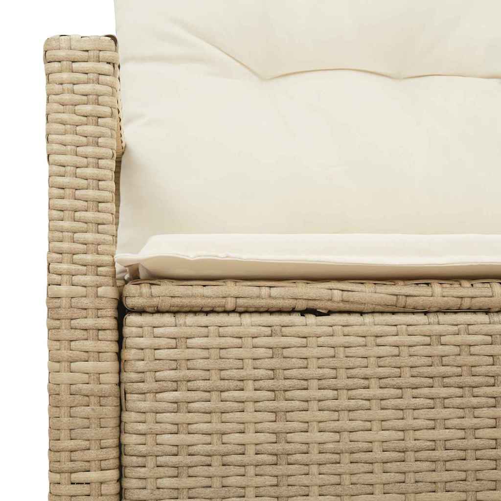 Tuinbank met kussen 120 x 62 x 69 cm poly rattan