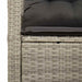 Tuinbank met kussen 120 x 62 x 69 cm poly rattan