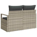 Tuinbank met kussen 120 x 62 x 69 cm poly rattan