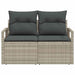 Tuinbank met kussen 120 x 62 x 69 cm poly rattan