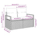 Tuinbank met kussen 120 x 62 x 69 cm poly rattan