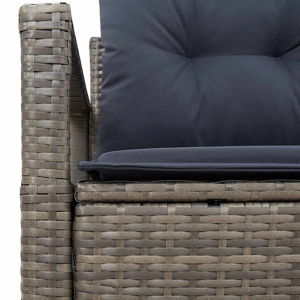 Tuinbank met kussen 120 x 62 x 69 cm poly rattan