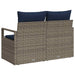 Tuinbank met kussen 120 x 62 x 69 cm poly rattan