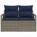 Tuinbank met kussen 120 x 62 x 69 cm poly rattan