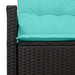 Tuinbank met kussen 120 x 62 x 69 cm poly rattan