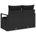 Tuinbank met kussen 120 x 62 x 69 cm poly rattan