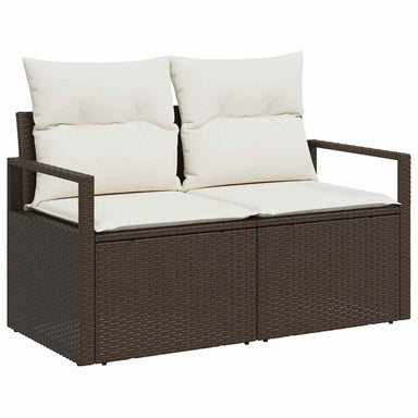 Tuinbank met kussen met opslag 120 x 62 x 69 cm poly rattan