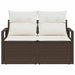 Tuinbank met kussen met opslag 120 x 62 x 69 cm poly rattan