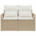Tuinbank met kussen met opslag 120 x 62 x 69 cm poly rattan