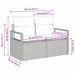 Tuinbank met kussen met opslag 120 x 62 x 69 cm poly rattan