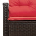 Tuinbank met kussen met opslag 120 x 62 x 69 cm poly rattan